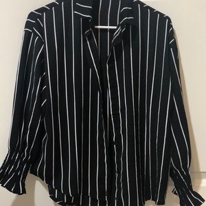striped button down